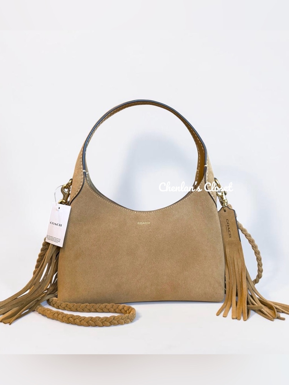 NWT Coach Brooklyn Shoulder Bag 23 With Fringe